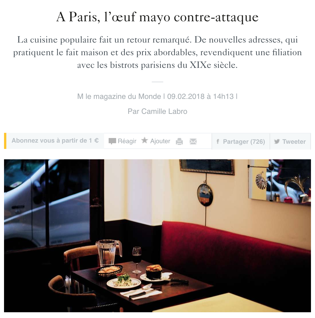 Le Monde - Camille Labro